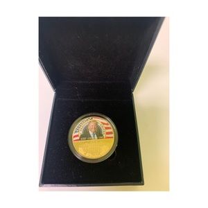 Donald Trump collectible small gold coin